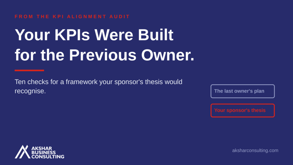 Your KPIs Were Built for the Previous Owner
